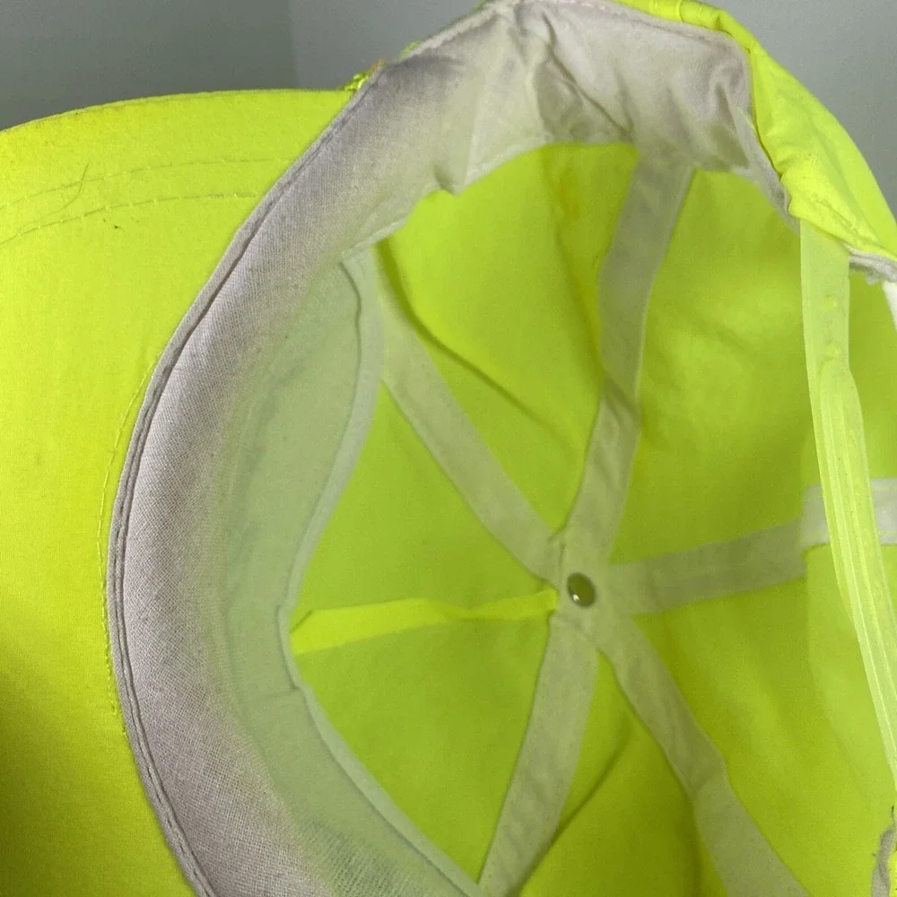 Vtg OREGON COAST Neon Nylon‎ Baseball Cap Snapback Rope Embroidery Spring Break